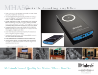 McIntosh MHA-50 - Brochure
